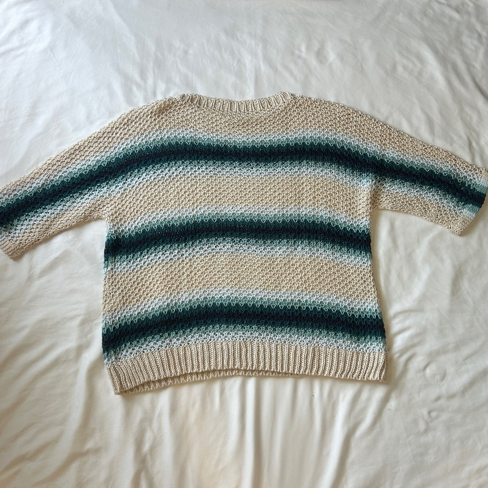 J. Jill linen/cotton blend open weave sweater - Picture 5 of 5